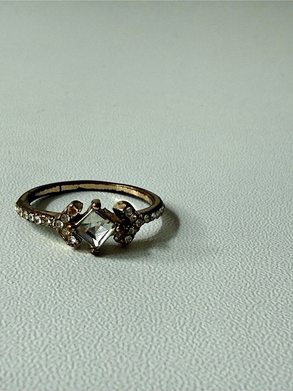 Gold-Tone Crystal Statement Ring